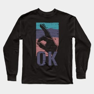 OK Diving Hand Signal Long Sleeve T-Shirt